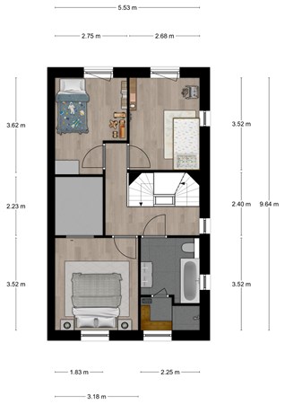 Floorplan - Amstelstroom 71, 2721 ET Zoetermeer